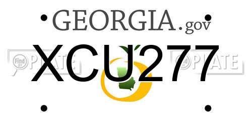 XCU277 Georgia License Plate