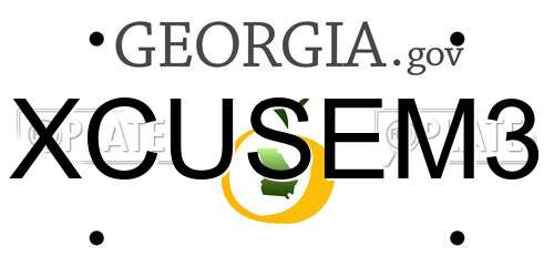 XCUSEM3 Georgia License Plate