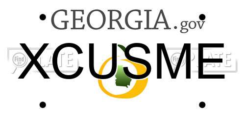 XCUSME Georgia License Plate