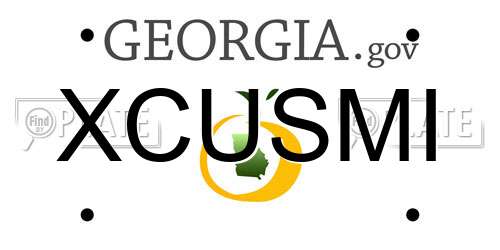 XCUSMI Georgia License Plate