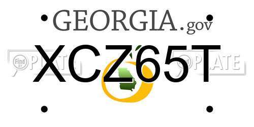 XCZ65T Georgia License Plate