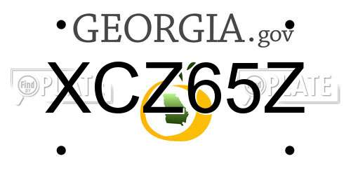 XCZ65Z Georgia License Plate