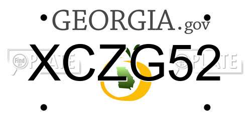 XCZG52 Georgia License Plate
