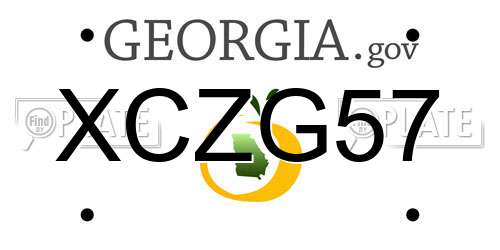 XCZG57 Georgia License Plate