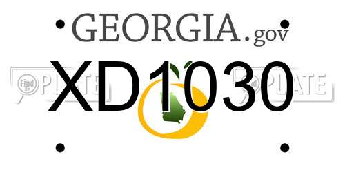XD1030 Georgia License Plate