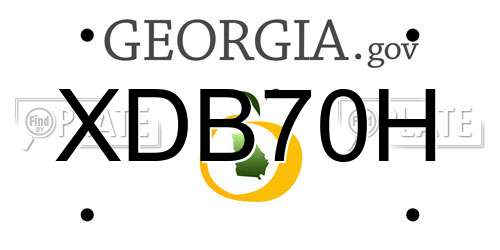 XDB70H Georgia License Plate