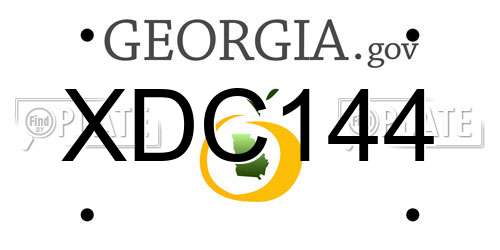 XDC144 Georgia License Plate