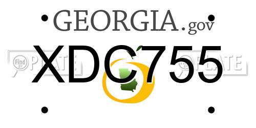 XDC755 Georgia License Plate