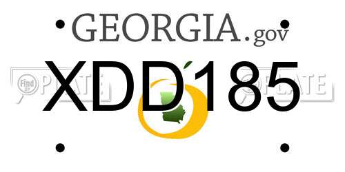 XDD185 Georgia License Plate