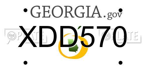 XDD570 Georgia License Plate