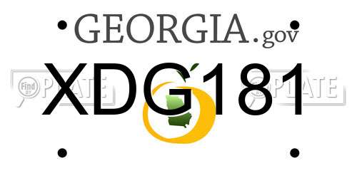 XDG181 Georgia License Plate