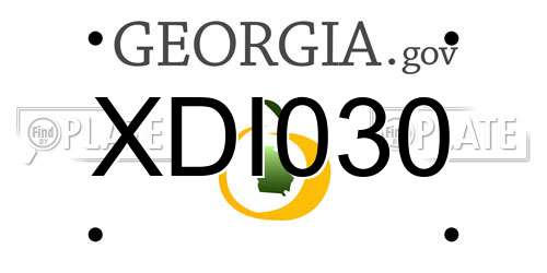 XDI030 Georgia License Plate