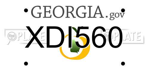 XDI560 Georgia License Plate