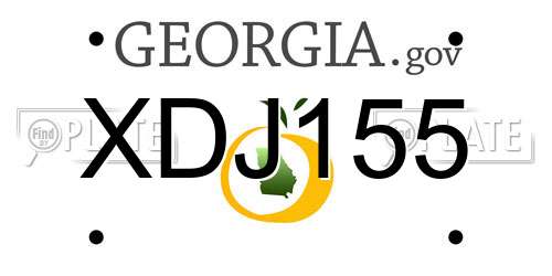 XDJ155 Georgia License Plate