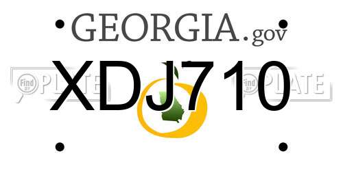 XDJ710 Georgia License Plate