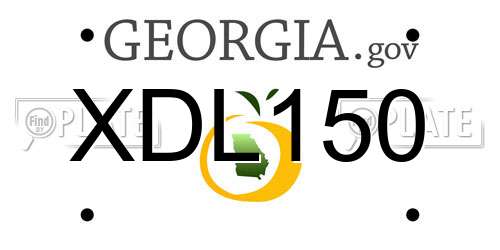XDL150 Georgia License Plate