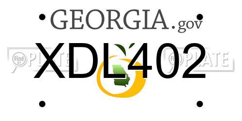 XDL402 Georgia License Plate