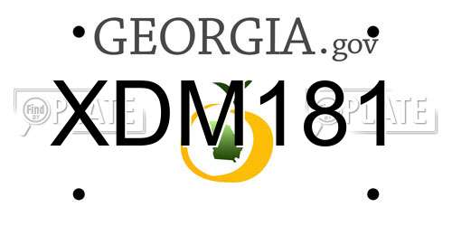 XDM181 Georgia License Plate