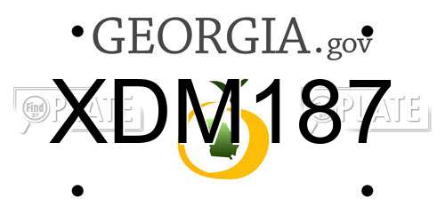 XDM187 Georgia License Plate