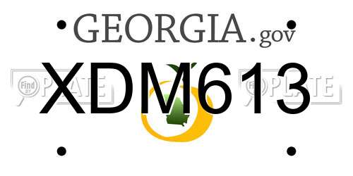 XDM613 Georgia License Plate
