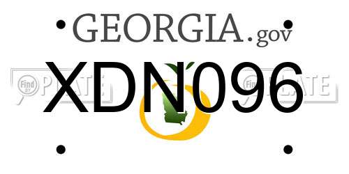 XDN096 Georgia License Plate