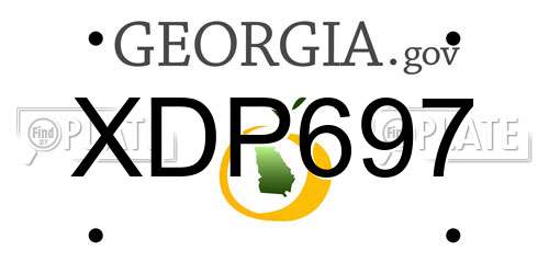 XDP697 Georgia License Plate