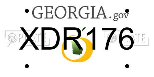 XDR176 Georgia License Plate
