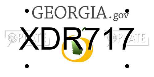 XDR717 Georgia License Plate
