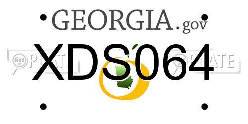 XDS064 Georgia License Plate