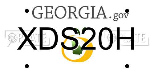 XDS20H Georgia License Plate