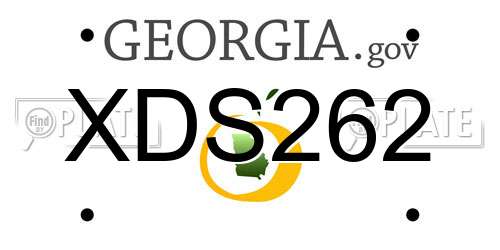 XDS262 Georgia License Plate