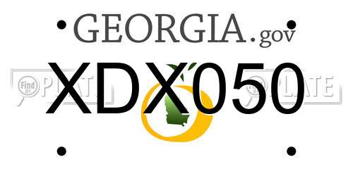 XDX050 Georgia License Plate