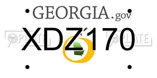 XDZ170 Georgia License Plate