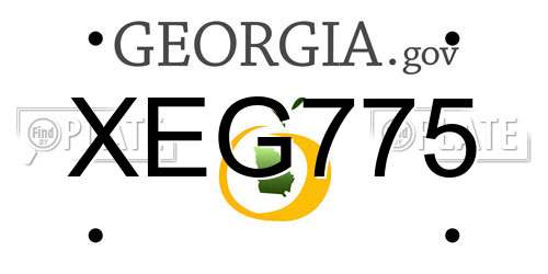 XEG775 Georgia License Plate