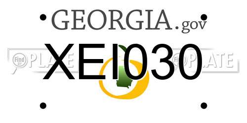 XEI030 Georgia License Plate