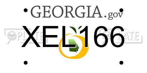 XEL166 Georgia License Plate