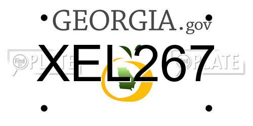 XEL267 Georgia License Plate
