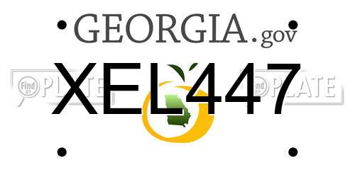 XEL447 Georgia License Plate