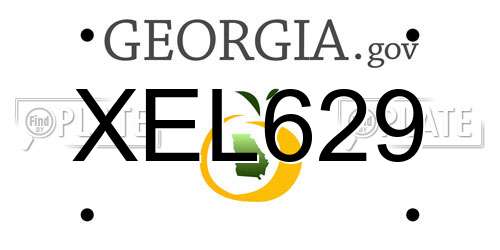 XEL629 Georgia License Plate