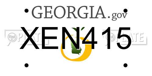 XEN415 Georgia License Plate