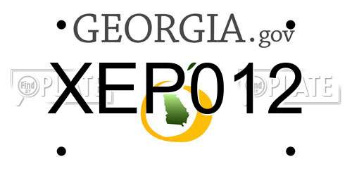 XEP012 Georgia License Plate