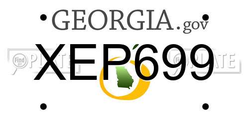 XEP699 Georgia License Plate
