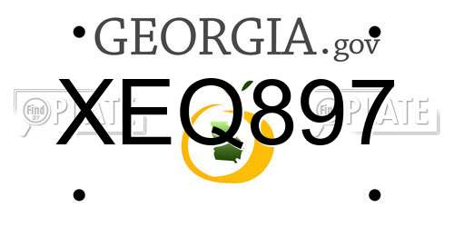 XEQ897 Georgia License Plate