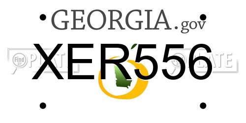 XER556 Georgia License Plate