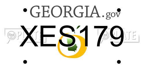 XES179 Georgia License Plate