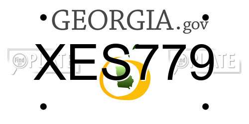 XES779 Georgia License Plate