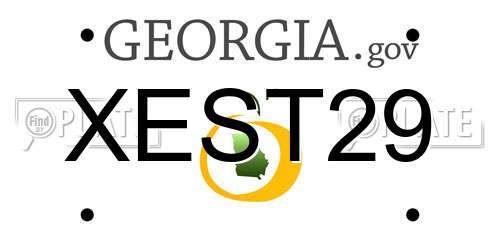 XEST29 Georgia License Plate
