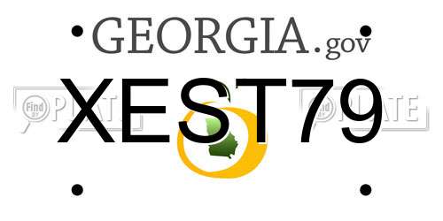 XEST79 Georgia License Plate