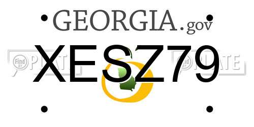 XESZ79 Georgia License Plate