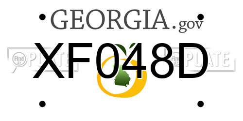 XF048D Georgia License Plate